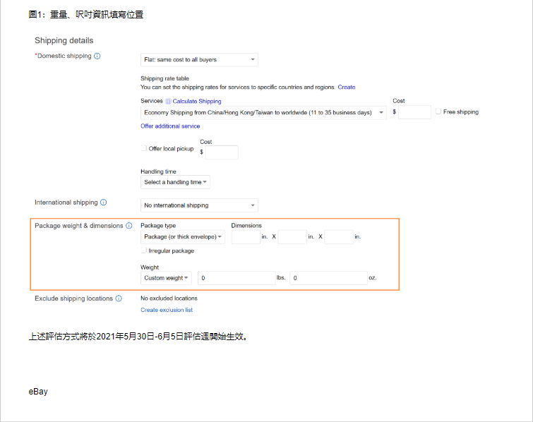 eBay更新海外倉規(guī)則，大件及重貨服務標準已升級