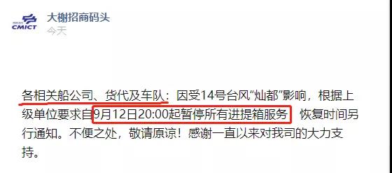 封港停航！超強(qiáng)臺風(fēng)直逼浙滬！寧波、上海港各大碼頭暫停進(jìn)提箱