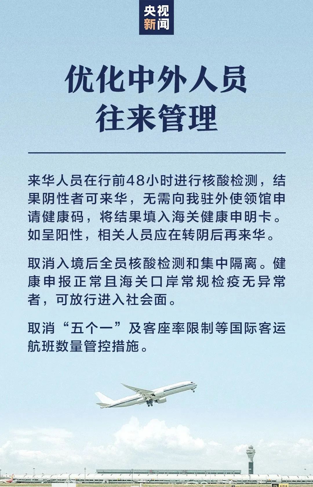 重磅！入華集中隔離取消，機票搜索量漲8.5倍！部分國家對來自中國旅客查核酸