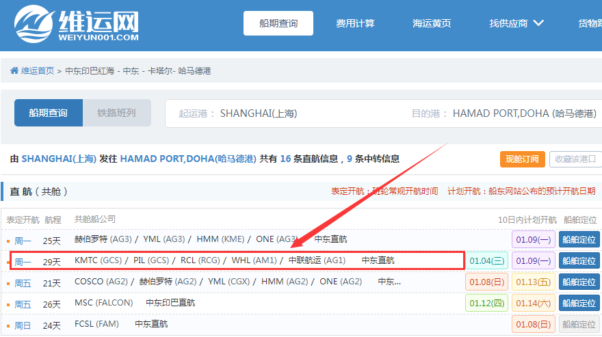 航線快訊！PIL、KMTC、WHL等將升級(jí)這條中東航線！新增新加坡及哈馬德港